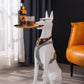 Wohnkultur Doberman Hund Skulptur Dekoration moderner Stil Wohnzimmer Großer Boden Hundestatue Tablett Aufbewahrungs Ornament Dekoration