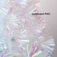 60cm Iridescent Mini  Fiber Optic Tabletop Artificial Christmas Tree with LED lights Silver Base Xmas Table Top Tree