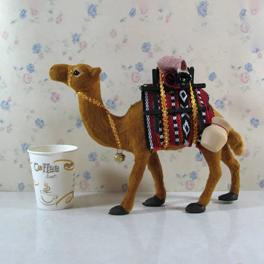 1PC Simulated Camel Scale Model Car Mini Camel Ornaments Miniature Models Diy Home Decor Crafts