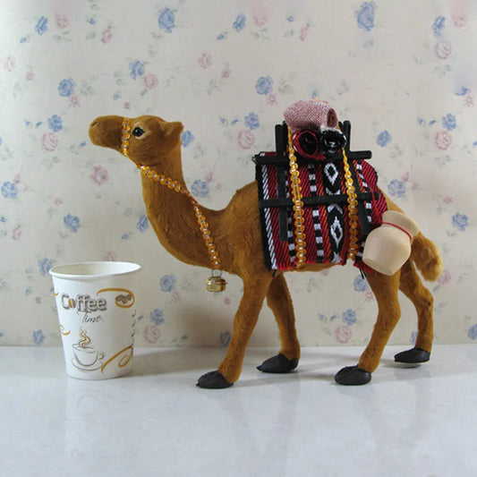 1 PC Simulada Camel Modelo Car Mini Adornos de camello Modelos en miniatura DIY Decoración del hogar Crafts