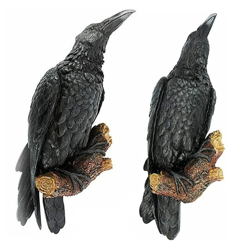 Fake Raven Resin estátua estátua pássaro corvo escultura