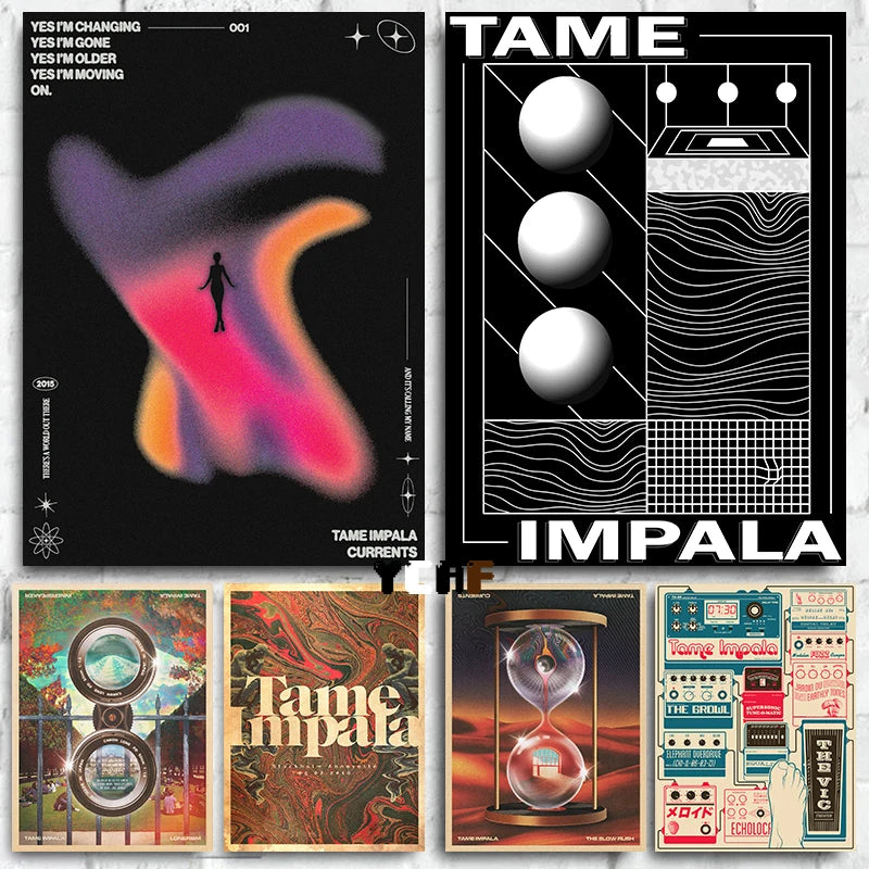 Tame Impala Poster Canvas Printing Tame Impala Álbum Música Música Decoración Música Impresiones Estética Decoración de pared Tame Impala regalo