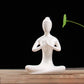 12 estilos resumo figura arte yoga cerâmica poses estatuetas porcelana Lady estátua de ioga de ioga de estudos de estudos decoração escultura de ornamentos