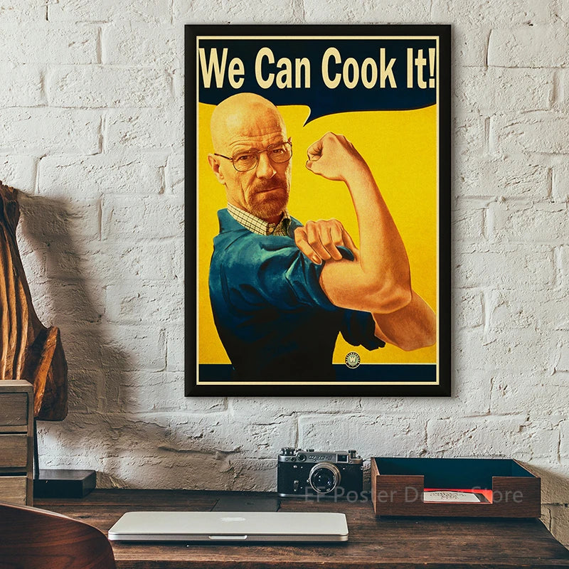 Buy Three Get Four Hot TV Breaking Bad Poster Aesthetic Prints Vintage Home Room Art Wall Decor Picture Walter Retro Painting