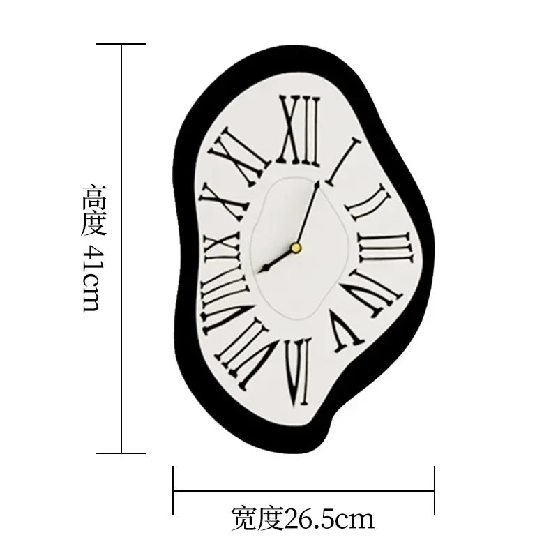 Clocks Roman Watch Dali Garden Surrealist Gift Decor Wall Numeral Decoration Salvador Clock Melting Style Distorted Home