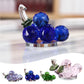 Decoração de mesa de cristal decoração de cristal frutas artesanato ornamento de vidro uva colorido decoração de luxo artesanato presente de natal