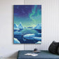 Decoratief schilderij voor slaapkamer decor witte sneeuwdecoratie foto's kamer muur kunst canvas schilderij ijsbergs 1 stcs aurora posters