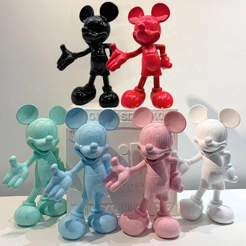 Disney Mickey Mouse Anime Action Figures Cartoon Bienvenue Modèle Mickey Resin Modèle Statedoll Home Salon Ornements décoratifs