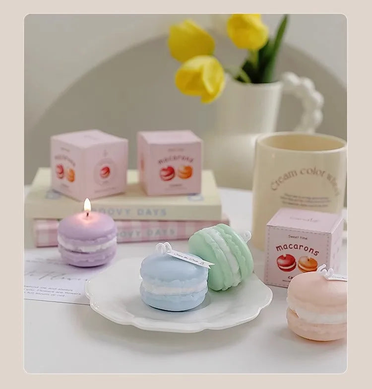 Macaron scented candle Fragrance Gift with Gift Girl Holiday cake gift box