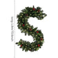 Artificial Christmas Garland with Pinecones Red Berries Christmas Wreaths for Xmas Party Fireplaces Stairs Christmas Wreath