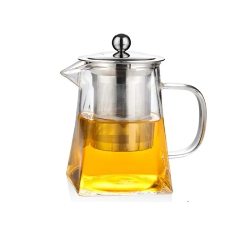 إبريق شاي زجاجي مع طقم شاي Infuser صانع غلاية Infusers إبريق الشاي أدوات المطبخ الطعام بار طقم الشاي المنزلي إبريق شاي زجاجي Samovar