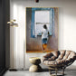 Garota na janela Pintura de lona Impressão Poster Salvador Dali Wall Art Woman Sea Blue Picture para sala de estar Decoração de casa Cuadros