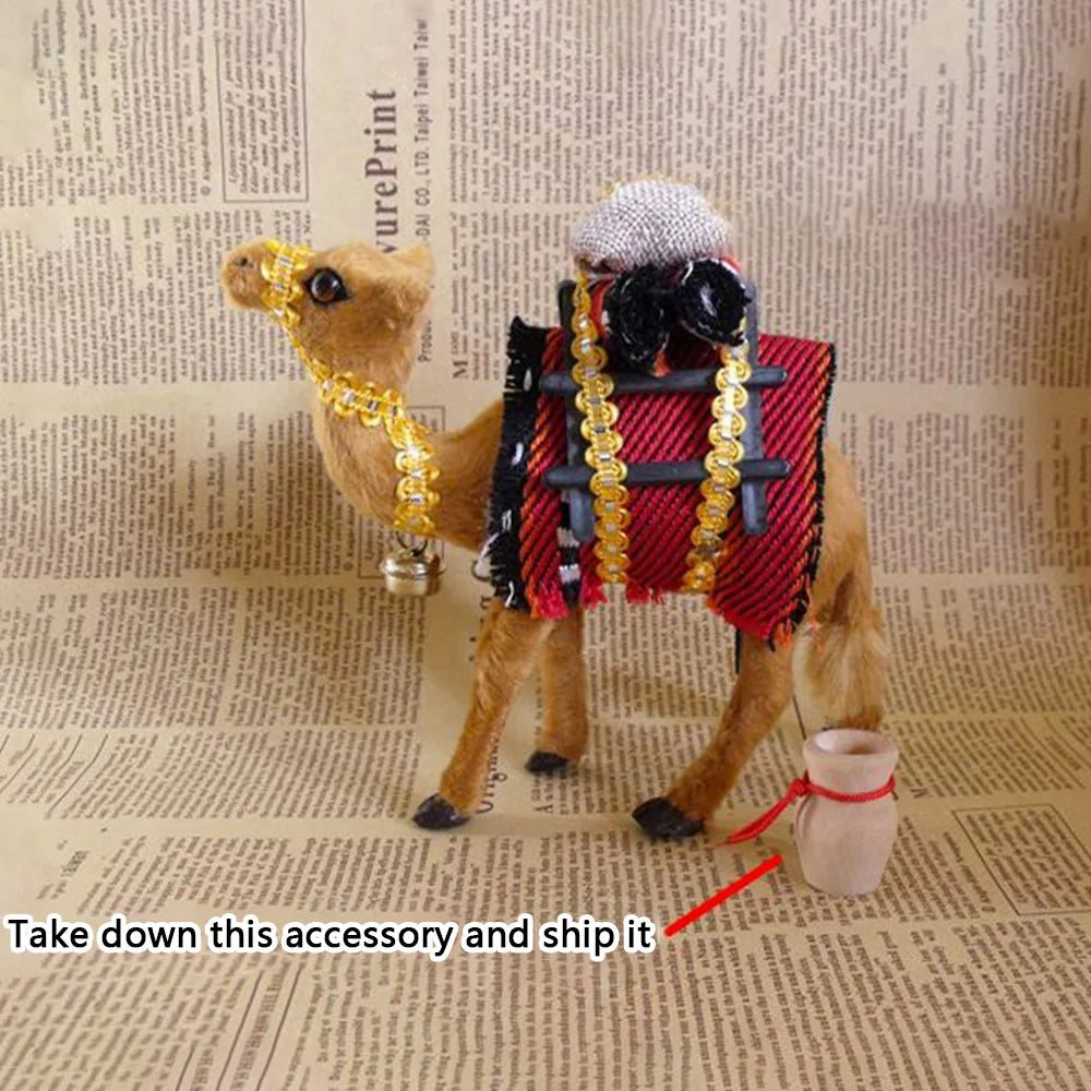 1PC Simulated Camel Scale Model Car Mini Camel Ornaments Miniature Models Diy Home Decor Crafts