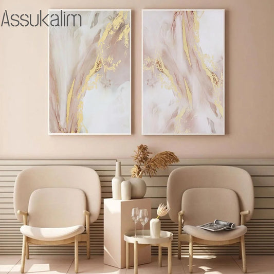 Samenvatting Posters Golden Marmering Poster Luxe print foto's Nordic Art Prints Moderne Wall Art Living Home Decoratie