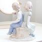 MENINA E MENING Escultura Decoração de Casa Casais de Porcelana Cerâmica da Estátua da Estátua Cerâmica Decoração da sala de estar Modern Art Modern