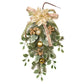 Merry Artificial Christmas Wreath Happy New Year Party Teardrop Golden Flower Wreaths Home Hanging Pre Lit Berries Tools