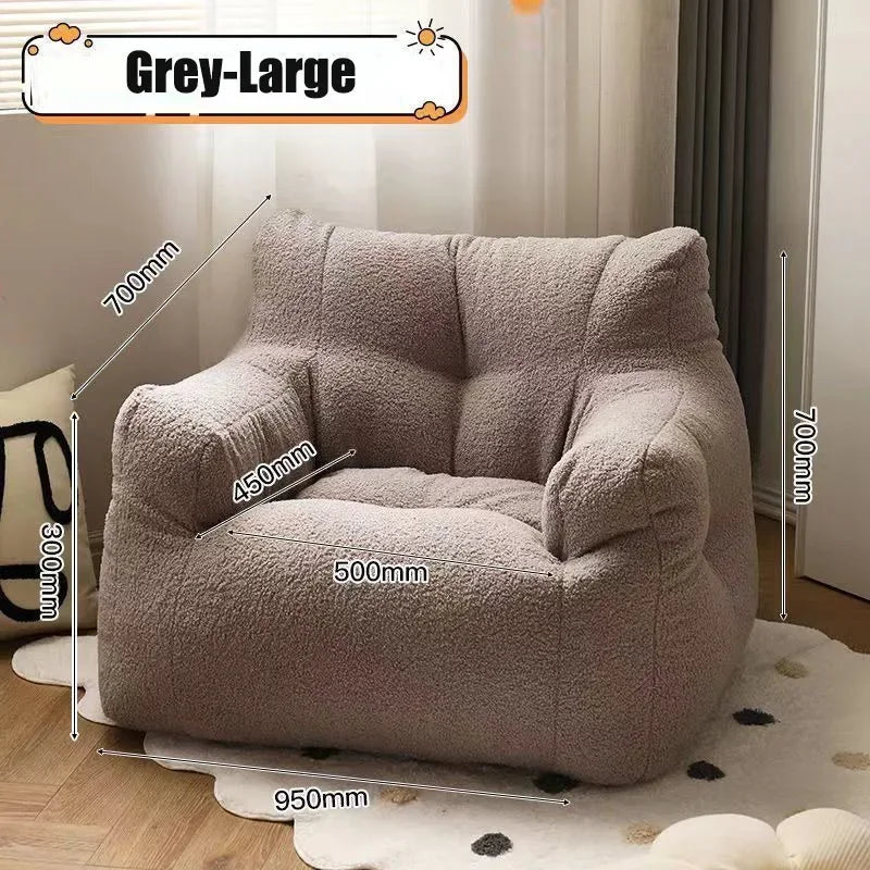 95x70x70cm Large Size Single Lazy Sofa Nordic Style Organizer Soft Tatami Bean Bag Sofa Unique Canape Salon Bedroom Furniture