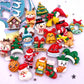 Resin Kawaii Colorful Santa Trees Elk Snowman Bells Flatback Stone Cartoon Christmas Figurine 10PCS Scrapbook DIY Decor Crafts