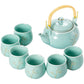 7 PCs/Set exquisite Keramik -Tee -Sets handgefertigte Kessel Tee Tassen Porzellan Teekanne Chinesische Teebärsebereiche Tee -Zeremonie Set