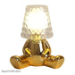 Nordic Golden Man Table Lamp Lâmpada da sala do quarto de cabeceira do quarto infantil Luzes noturnas Rede de lâmpadas criativas de mesa criativa Decoração iluminação