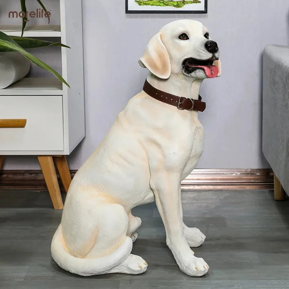 Nordic Room Decor Large Dog Statue Decorate Living Room Home Decoration Accessories Simulation Animal Sculptures and Figurines