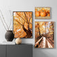 Autumn Digituous Maple Leaf Pumpkin Road Wall Art Canvas schilderen Noordse posters en prints Wandfoto's voor woonkamer Decor