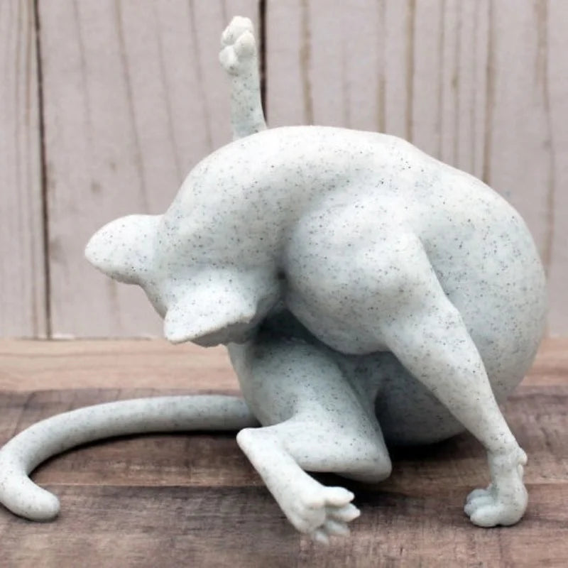 Gato de gato engraçado gato escultura gato estátua presente para amantes de gatos amantes de gatinhos gato engraçado gato butt louco gat senhora presente