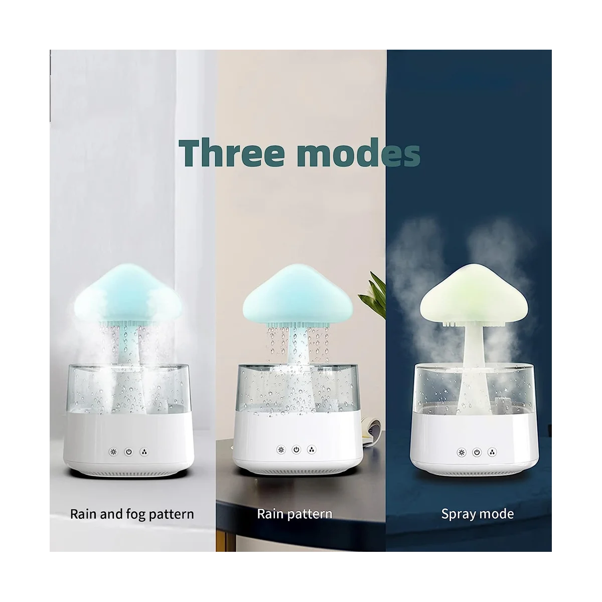 Luchtbevochtiger, regenwolkbevochtiger aroma diffuser micro-humidifier draagbare mini-bevochtigers persoonlijke bureaublad