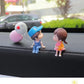 Car Decoration Cute Cartoon Couples Figure Figurines Balloon Ornament Auto Interior Dashboard Accessory for Girls Gifts Supply