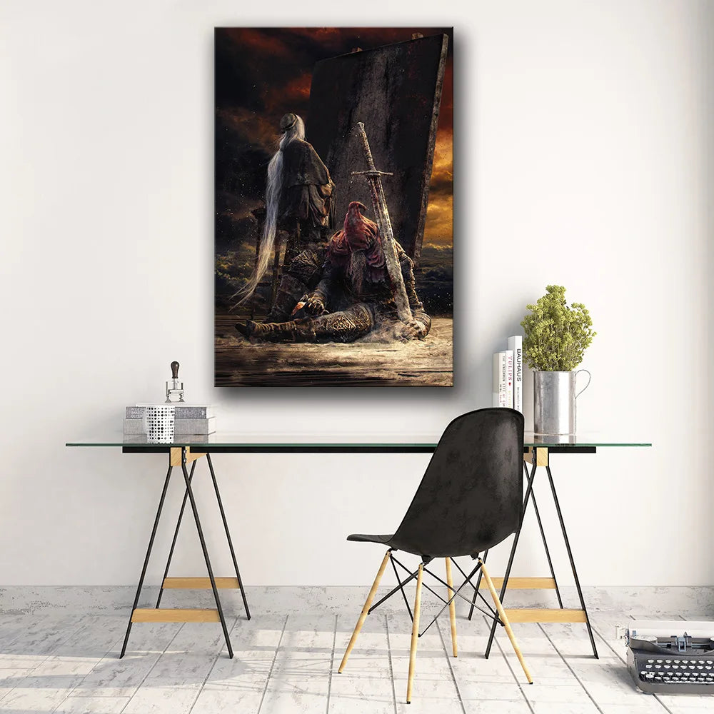 Pintura de decoração de pôsteres de jogo de jogo de The Dark Souls 3 na tela HD Pintar pôsteres de arte e estampas de arte