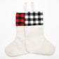 Sublimation Christmas Socks Linen Blanks Double Sided Printing Heat Press Sock Bag Festive Decorations Santa Ornament Gift SN