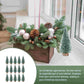 15 Pcs Mini Christmas Party Decos Tree Artificial Sisal Holiday Gifts Fake Whited Cedar Tabletop Decorative Small Pine Desktop