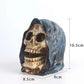 Vilead Gothic Resin Black Robe Skull estátua dokuroizo The Grim Reaper Skull Props Modelo