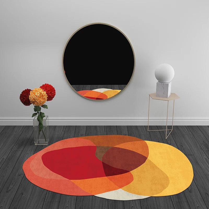 Nordic Living Room Carpet Geometric Special-shaped Carpets Sofa Coffee Table Bedroom Bedside Rug Bathroom Kitchen Non-slip Mat