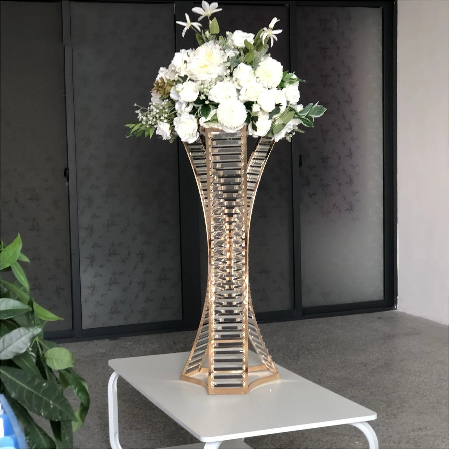 5PCS  Acrylic Wedding Centerpiece Crystal Table Centerpieces 80 CM Pillar Road Leads Party Vase Diy Decoration