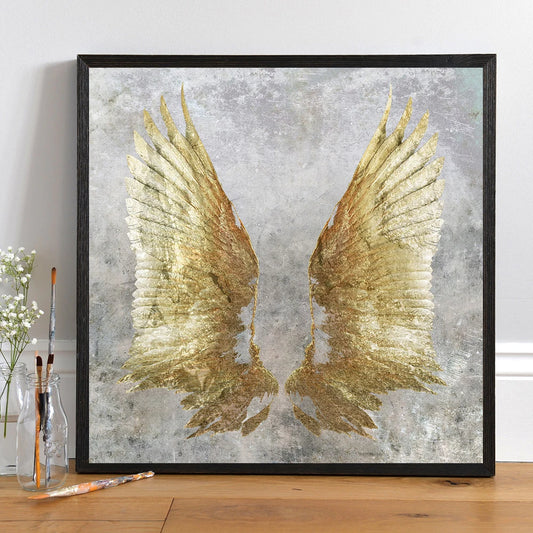 Nordic Fashion Canvas Painting Unique Modern My Golden Wings Angel Posters Prints Wall Art for Living Room Bedroom Aisle Decor