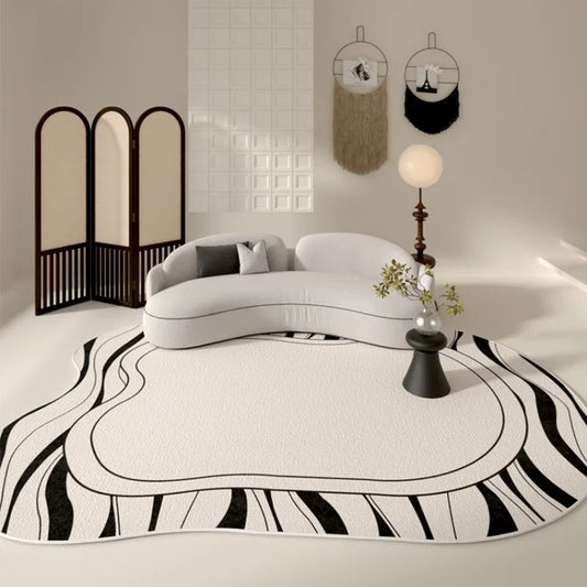 Moderno soggiorno minimalista decorazione di peluche moquette soffice morbido comodino tappetino crema camera da letto tappeto addensato