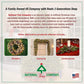 Wreaths & Garlands Pre-lit Artificial Christmas 4-Piece Set | Garland, Wreath and Set of 2 Entrance Trees Artificial Decorations