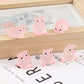 6pcs Kawaii Mini Harz Cartoon Schwein Miniaturen Terrarium Figuren DIY Handgefertigte Sammelalbum Handwerk Home Dekoration Accessoires