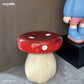 Creative Shoe Changing Stool Fun Circular Mushroom Stools Living Room Sofa Stool Mobile Space Saving Small Footstool Furniture