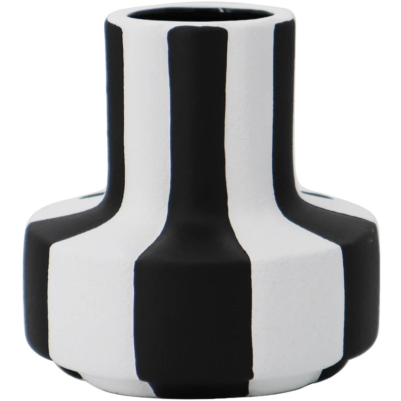 EPEIUSHOME BLACA E BRANCO LISTROD CERAMIC VASE DORAÇÕES DO CAFELHO MEBEL DE CAFELHA DINHA