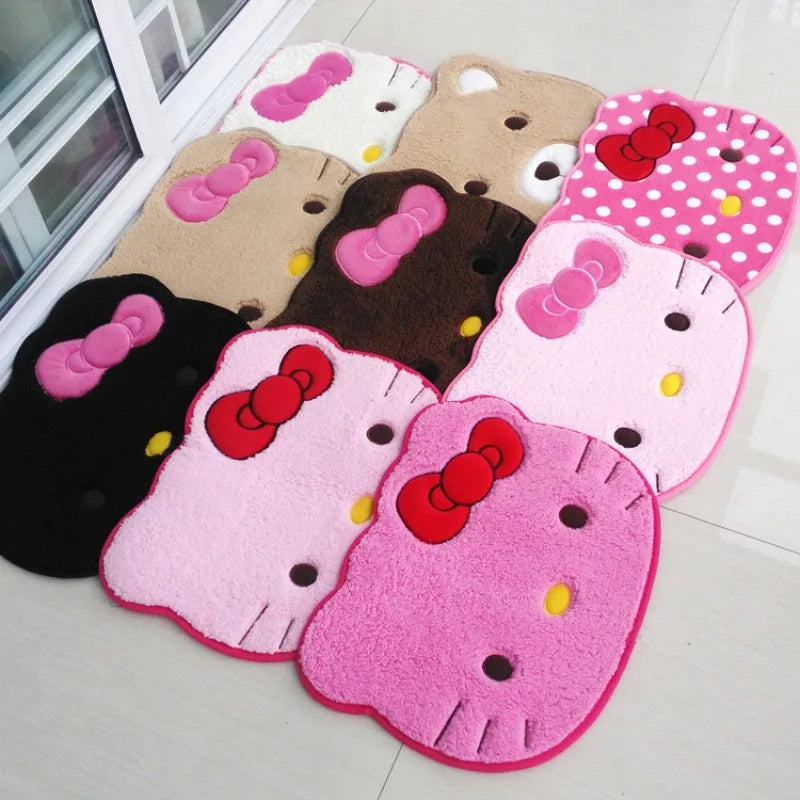 Sanrio Hello Kitty Teppich Kawaii Anime Schlafzimmer Badet Teppich Kinder Mädchen Schlafzimmer Wohnzimmer Cartoon Boden Matten Fußmatte Dekor Dekor