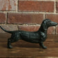 resina dachshund estatueta sem fadelless colecionável artesanato longa escultura de cães de cães jardim de jardim de decoração de jardim estatuetas