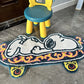 Cartoon Skateboard Dog Flocking Carpet Kawaii Kids Girls Bedroom Fluffy Plush Rug 50x100cm Lounge Floor Mat Home Decor