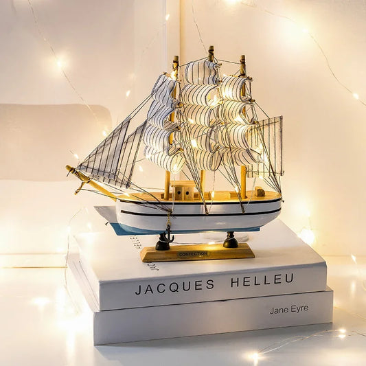 New Wooden Sailboat Model Office Living Room Decoration Crafts Nautical Decoration Creative Model Home Decoration Birthday Gift