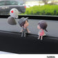 Car Decoration Cute Cartoon Couples Figure Figurines Balloon Ornament Auto Interior Dashboard Accessory for Girls Gifts Supply