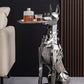 Wohnkultur Doberman Hund Skulptur Dekoration moderner Stil Wohnzimmer Großer Boden Hundestatue Tablett Aufbewahrungs Ornament Dekoration