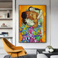 Beroemde Gustav Klimt de familie schilderij print op canvas schilderen abstracte retro muur foto poster voor woonkamer thuisdecoratie