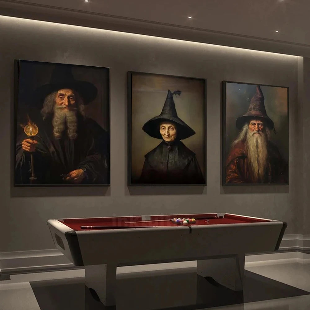 Dark Academia Art the Witch Wizard Poster Impresiones para la sala de estar Decoración del hogar Magia Gótica Mundo Pintura Arte de pared