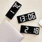 LED Digitale Wecker Voice-aktivierter Spiegel Doppelwecker Nachtuhr Takttemperatur Snooze Electronic Watch Datum Display